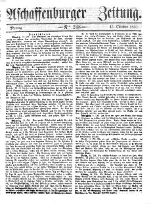 Aschaffenburger Zeitung Montag 15. Oktober 1860