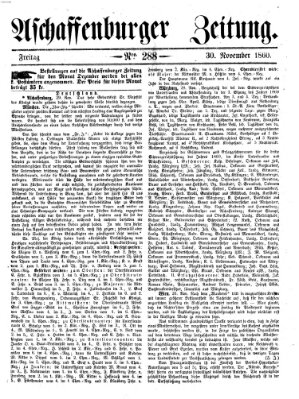 Aschaffenburger Zeitung Freitag 30. November 1860
