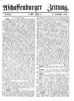 Aschaffenburger Zeitung Sonntag 9. Dezember 1860