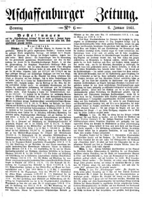 Aschaffenburger Zeitung Sonntag 6. Januar 1861