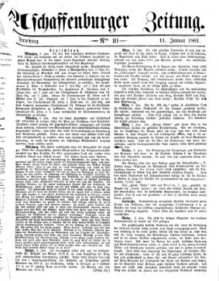 Aschaffenburger Zeitung Freitag 11. Januar 1861