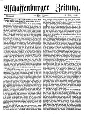 Aschaffenburger Zeitung Mittwoch 13. März 1861