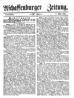 Aschaffenburger Zeitung Donnerstag 2. Mai 1861