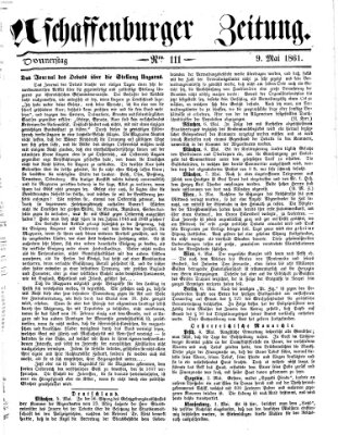 Aschaffenburger Zeitung Donnerstag 9. Mai 1861