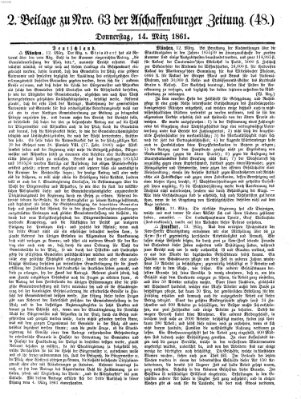 Aschaffenburger Zeitung Donnerstag 14. März 1861