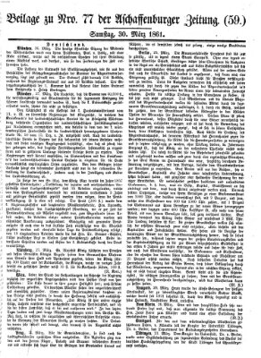 Aschaffenburger Zeitung Samstag 30. März 1861