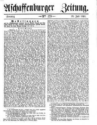 Aschaffenburger Zeitung Sonntag 28. Juli 1861