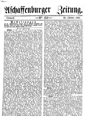Aschaffenburger Zeitung Mittwoch 30. Oktober 1861