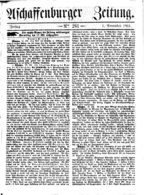 Aschaffenburger Zeitung Freitag 1. November 1861