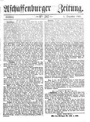 Aschaffenburger Zeitung Sonntag 1. Dezember 1861
