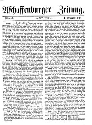Aschaffenburger Zeitung Mittwoch 4. Dezember 1861