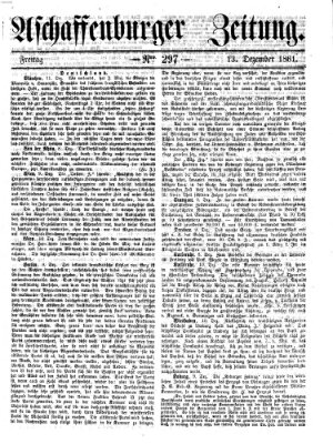 Aschaffenburger Zeitung Freitag 13. Dezember 1861