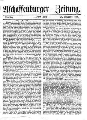 Aschaffenburger Zeitung Samstag 28. Dezember 1861
