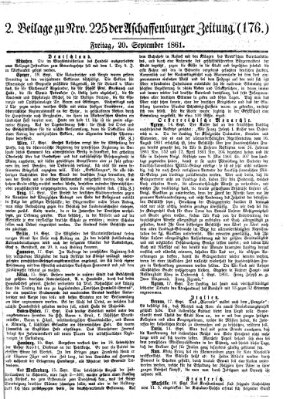 Aschaffenburger Zeitung Freitag 20. September 1861