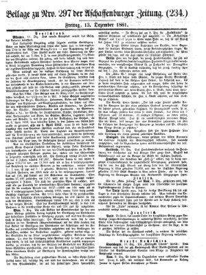 Aschaffenburger Zeitung Freitag 13. Dezember 1861