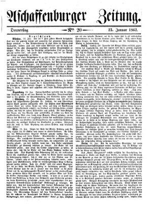 Aschaffenburger Zeitung Donnerstag 23. Januar 1862
