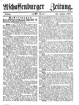 Aschaffenburger Zeitung Freitag 24. Januar 1862
