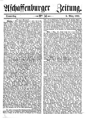 Aschaffenburger Zeitung Donnerstag 6. März 1862
