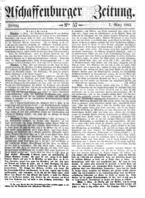 Aschaffenburger Zeitung Freitag 7. März 1862