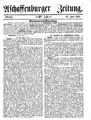 Aschaffenburger Zeitung Montag 23. Juni 1862