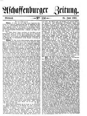 Aschaffenburger Zeitung Mittwoch 25. Juni 1862