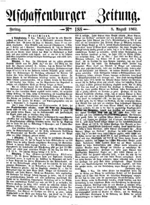 Aschaffenburger Zeitung Freitag 8. August 1862