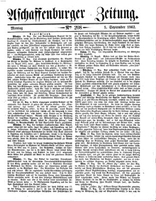 Aschaffenburger Zeitung Montag 1. September 1862