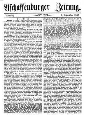 Aschaffenburger Zeitung Dienstag 2. September 1862