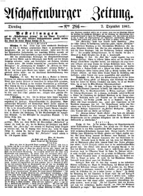 Aschaffenburger Zeitung Dienstag 2. Dezember 1862
