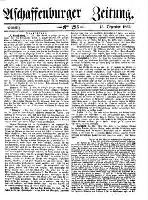 Aschaffenburger Zeitung Samstag 13. Dezember 1862