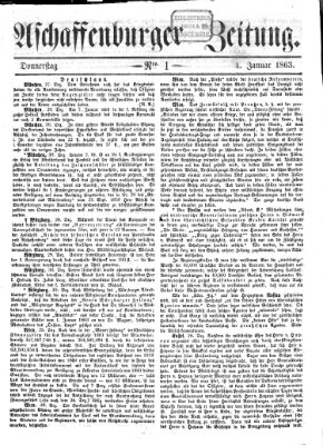 Aschaffenburger Zeitung Donnerstag 1. Januar 1863