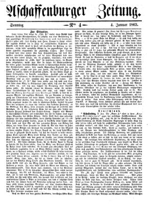 Aschaffenburger Zeitung Sonntag 4. Januar 1863