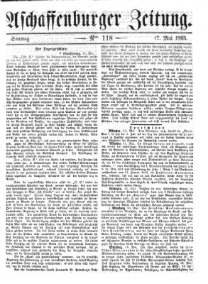 Aschaffenburger Zeitung Sonntag 17. Mai 1863
