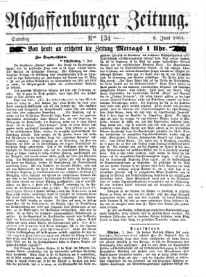Aschaffenburger Zeitung Samstag 6. Juni 1863