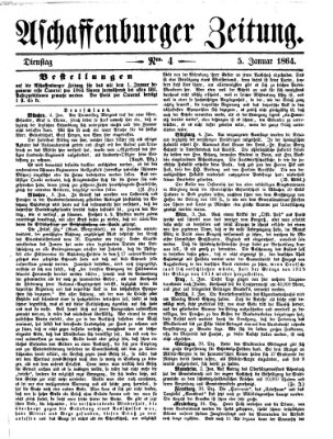 Aschaffenburger Zeitung Dienstag 5. Januar 1864