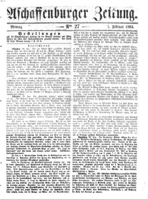 Aschaffenburger Zeitung Montag 1. Februar 1864