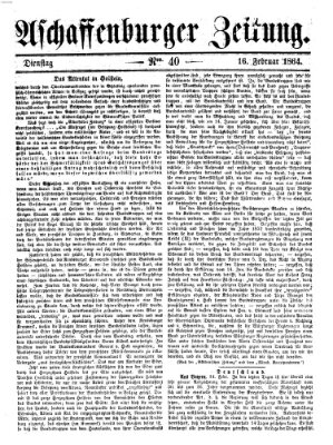 Aschaffenburger Zeitung Dienstag 16. Februar 1864
