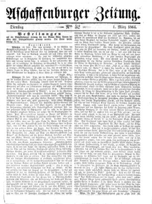 Aschaffenburger Zeitung Dienstag 1. März 1864