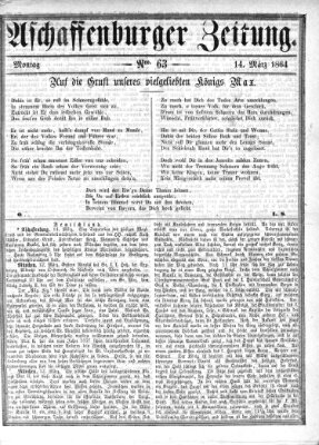 Aschaffenburger Zeitung Montag 14. März 1864