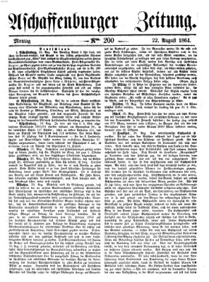 Aschaffenburger Zeitung Montag 22. August 1864