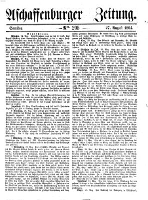 Aschaffenburger Zeitung Samstag 27. August 1864