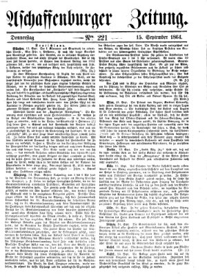 Aschaffenburger Zeitung Donnerstag 15. September 1864