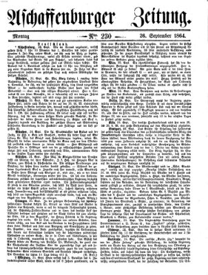 Aschaffenburger Zeitung Montag 26. September 1864