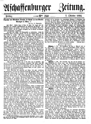 Aschaffenburger Zeitung Freitag 7. Oktober 1864