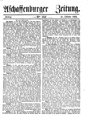 Aschaffenburger Zeitung Freitag 21. Oktober 1864