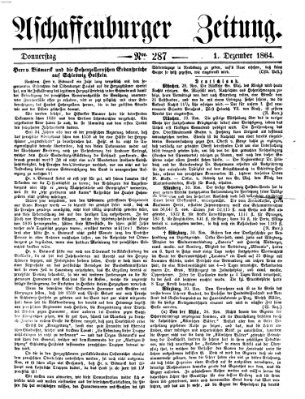 Aschaffenburger Zeitung Donnerstag 1. Dezember 1864