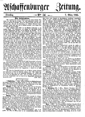 Aschaffenburger Zeitung Dienstag 7. März 1865