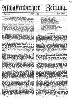 Aschaffenburger Zeitung Sonntag 13. Mai 1866