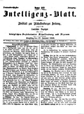 Aschaffenburger Zeitung Samstag 27. Januar 1866