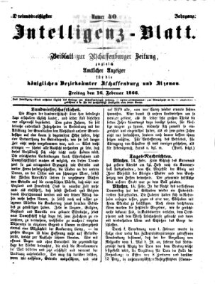 Aschaffenburger Zeitung Freitag 16. Februar 1866